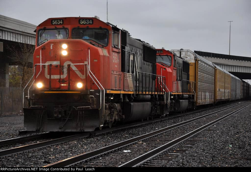 Vehicle train rolls east